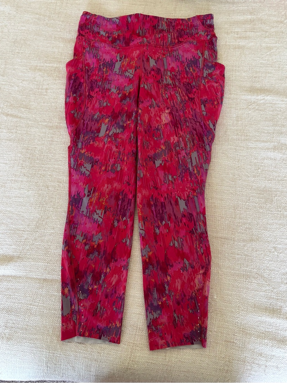 Lululemon Pink Fast & Free Tight 25” Pockets Size 12